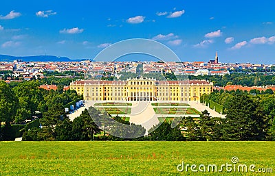 Vienna and Schonbrunn Park Editorial Stock Photo