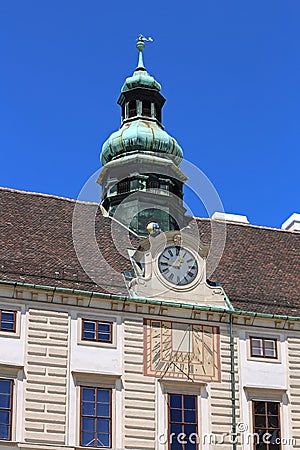 Vienna Sundial Clock Stock Photo