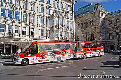Vienna tourist Bus stop Editorial Stock Photo