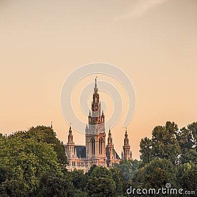 Vienna Town Hall Stock Photo