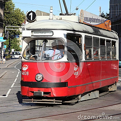 Vienna tram Editorial Stock Photo