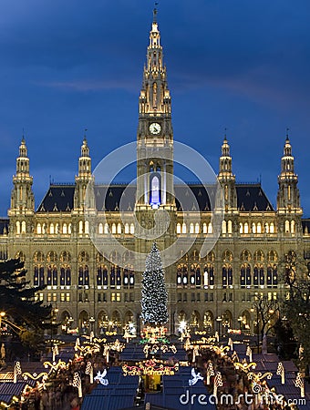 Viennese Christmas fair Stock Photo