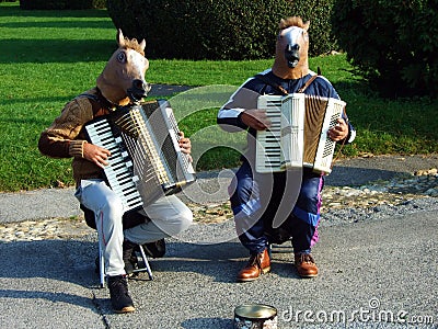 Viennese street musicians and entertainers - Vienna, Austria Editorial Stock Photo