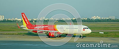 VietjetAir aiplane on the runway Editorial Stock Photo