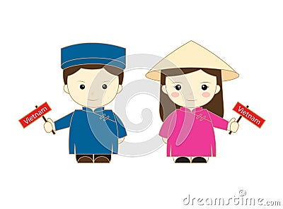 Vietnam cartoon asean Stock Photo