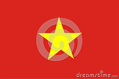 Vietnam flag vector. Illustration of Vietnam flag Vector Illustration