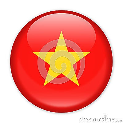 Vietnam Flag Vector Round Icon Stock Photo