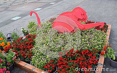 Vietnam flower festival for Monkey Lunar New Year Stock Photo