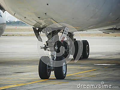 Vietnam, Ho Chi Minh (Saigon), Aeroport, Landing Gear Stock Photo