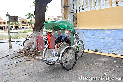 Motor, vehicle, rickshaw, transport, mode, of, tricycle, bicycle, accessory, cart, product, trailer, wheel, hybrid, sports, equipm Editorial Stock Photo