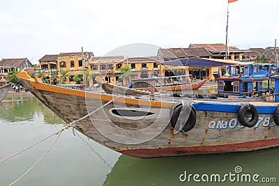 Waterway, boat, water, transportation, watercraft, reflection, boating, canal, motor, ship, channel Editorial Stock Photo