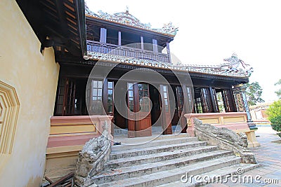 Chinese, architecture, historic, site, temple, building, shinto, shrine, facade, baluster, classical, estate, hacienda Editorial Stock Photo