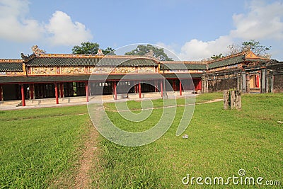 Chinese, architecture, historic, site, grass, estate, rural, area, real, hacienda, sky, house, facade, land, lot, landscape, farm, Editorial Stock Photo