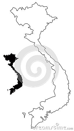 Vietnam map - Socialist Republic of Vietnam Vector Illustration