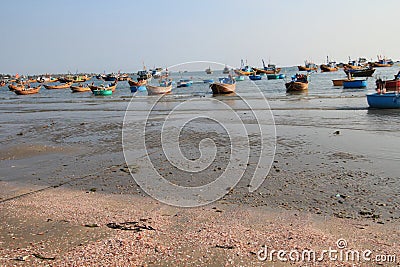 Sea, body, of, water, transportation, coastal, and, oceanic, landforms, shore, beach, coast, sand, sky, mudflat, boat, vehicle, oc Editorial Stock Photo