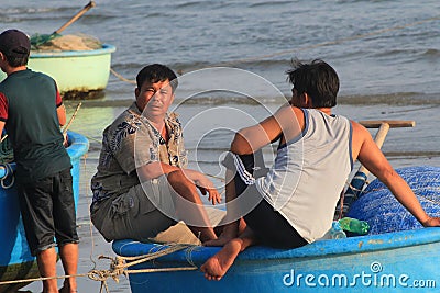 Water, transportation, boat, boats, and, boating, equipment, supplies, fun, vehicle, vacation, male, oar, sea, leisure, recreation Editorial Stock Photo