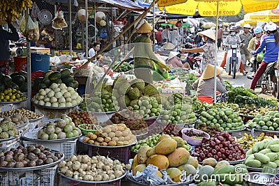 Vietnam Phu Quoc street market Editorial Stock Photo