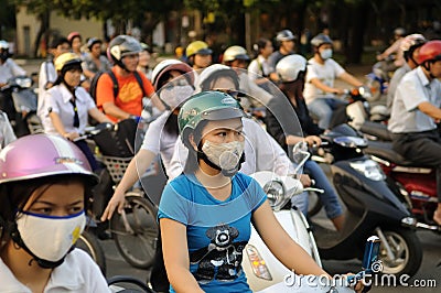 Vietnam Saigon Traffic hell Editorial Stock Photo