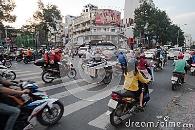 Vietnam Traffic Editorial Stock Photo