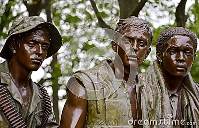 Vietnam Veterans Memorial Three Soldiers Editorial Stock Photo