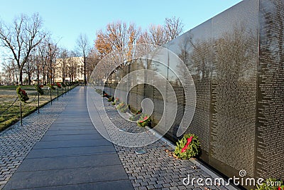 Vietnam Veterans Memorial Wall Washington DC Editorial Stock Photo