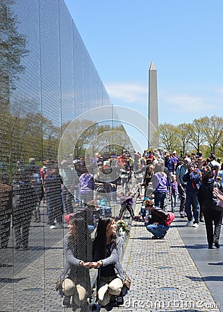 Vietnam Veterans Memorial, Washington DC Editorial Stock Photo