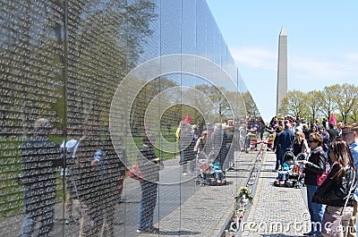 Vietnam Veterans Memorial, Washington DC Editorial Stock Photo