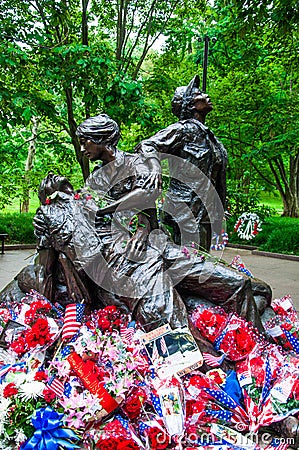 Vietnam Veterans Memorial in Washington DC, USA Editorial Stock Photo