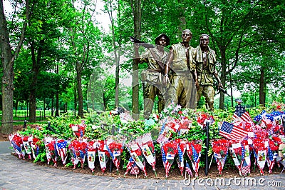 Vietnam Veterans Memorial in Washington DC, USA Editorial Stock Photo