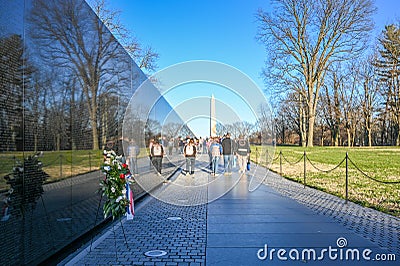 Vietnam Veterans Memorial in Washington DC Editorial Stock Photo