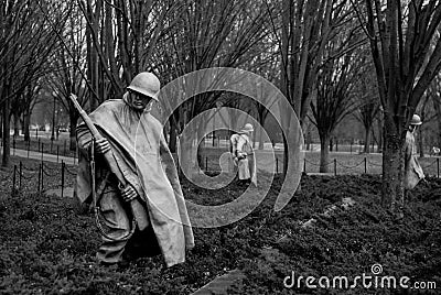 Korean War Veterans Memorial, Washington, D.C. Editorial Stock Photo