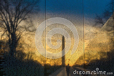 Vietnam War Memorial Editorial Stock Photo