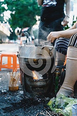 Vietnamese braised beef offal or beef offal stew pha lau : It`s a popular snack in southern Vietnam, Vietnamese street food Editorial Stock Photo