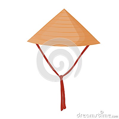 Vietnamese conical hat. Vector Illustration