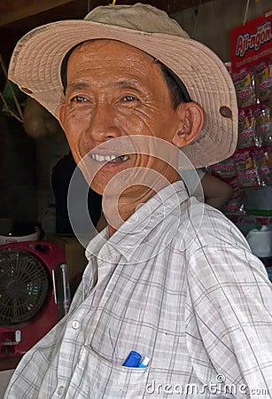 Vietnamese Market Seller Editorial Stock Photo