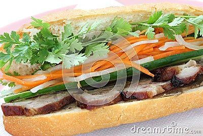 Vietnamese Sandwich Stock Photo