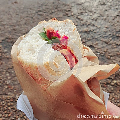 Vietnamese sandwich ready to eat Stock Photo