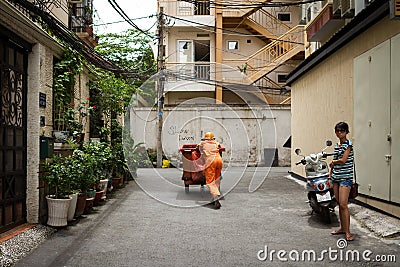 Vietnamese Sanitation Worker Editorial Stock Photo