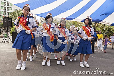 Vietnamese school kids Editorial Stock Photo