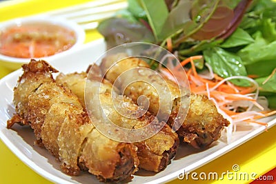 Vietnamese spring rolls Stock Photo