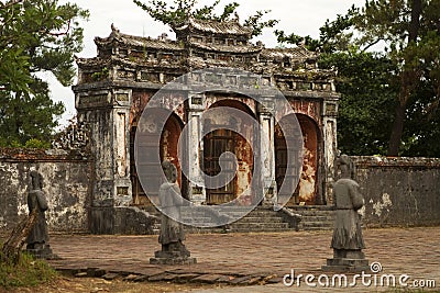 Vietnamese Temple Gate Stock Photo