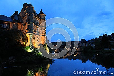 Vieux Palais, Espalion, Aveyron ( France ) Stock Photo