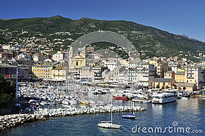 Vieux Port Marina in Bastia Stock Photo
