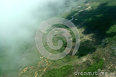 View from above Belize Stock Photo