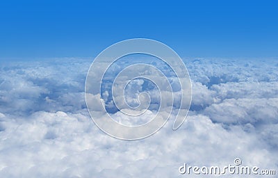 View above the clouds Stock Photo