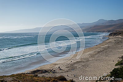 View from above of Jalama Beach near Lompoc Stock Photo