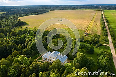 View from above of the estate of the landowners Wulf Stock Photo