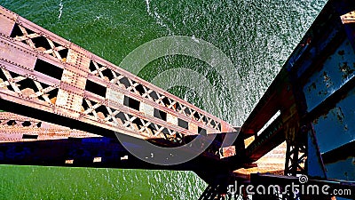 Structure of the Quebec Bridge Stock Photo