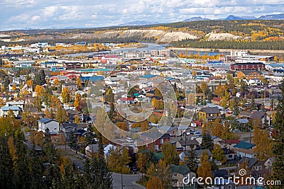 View From Above Whitehorse, Yukon Territories, Canada Editorial Stock Photo