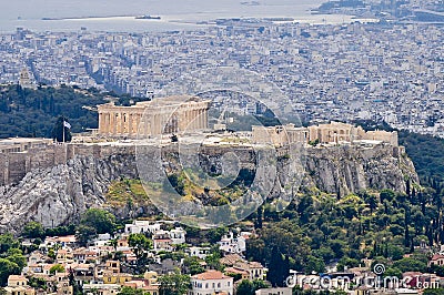 View on the acropolis Stock Photo